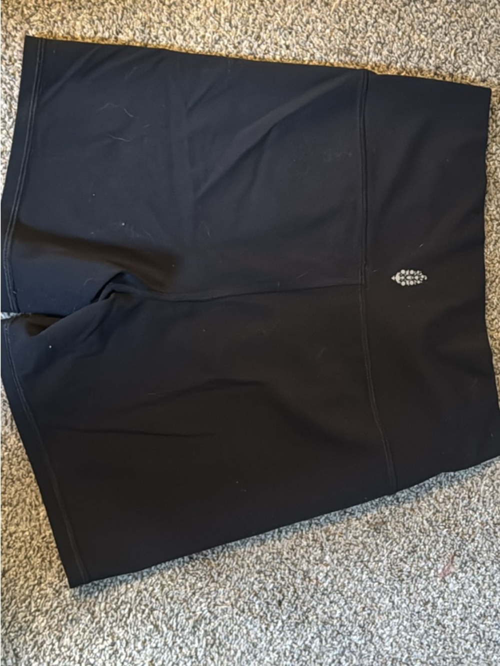 Free people Black Athletic Shorts with Centerback Logo